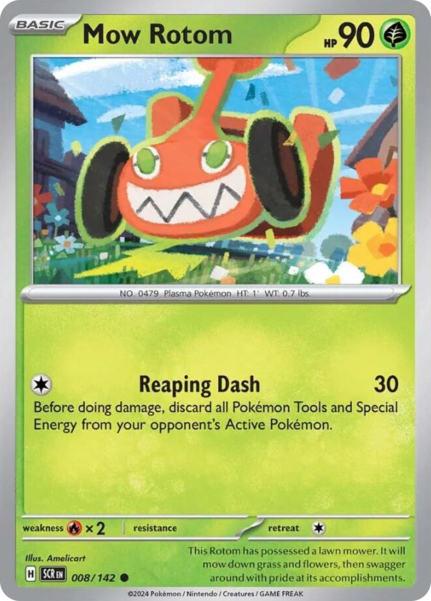 Mow Rotom - 8/142 - Stellar Crown SV7 - Common