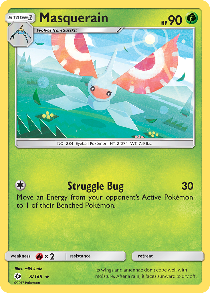Masquerain - 8/149 - Sun & Moon SM1 - Rare