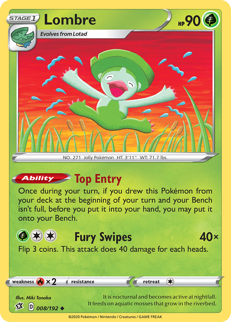 Lombre - 8/192 - Rebel Clash SWSH2 - Uncommon