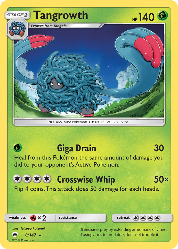 Tangrowth - 8/147 - Burning Shadows SM3 - Rare
