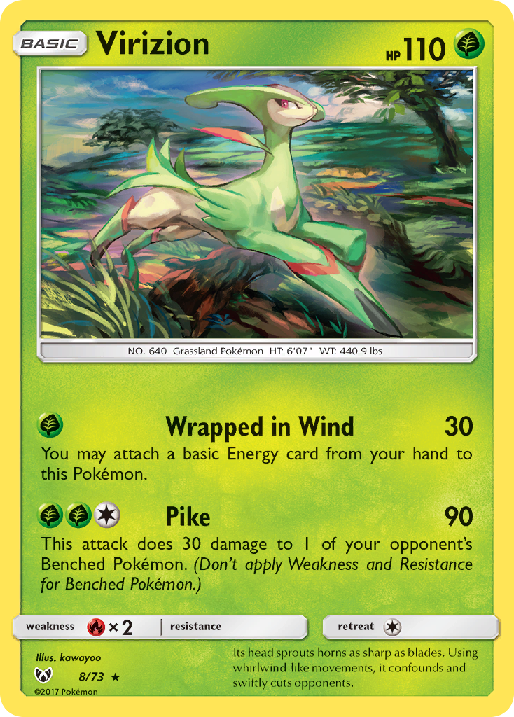 Virizion - 8/73 - Shining Legends SM35 - Rare Holo