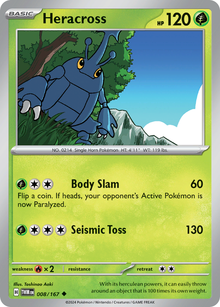 Heracross - 8/167 - Twilight Masquerade SV6 - Uncommon