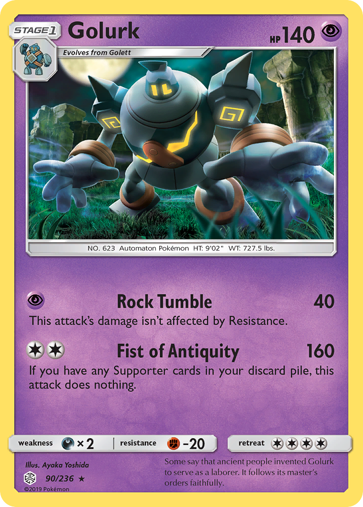Golurk - 90/236 - Cosmic Eclipse SM12 - Rare