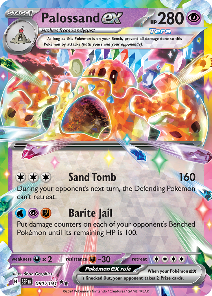 Palossand ex - 91/191 - Surging Sparks SV8 - Double Rare