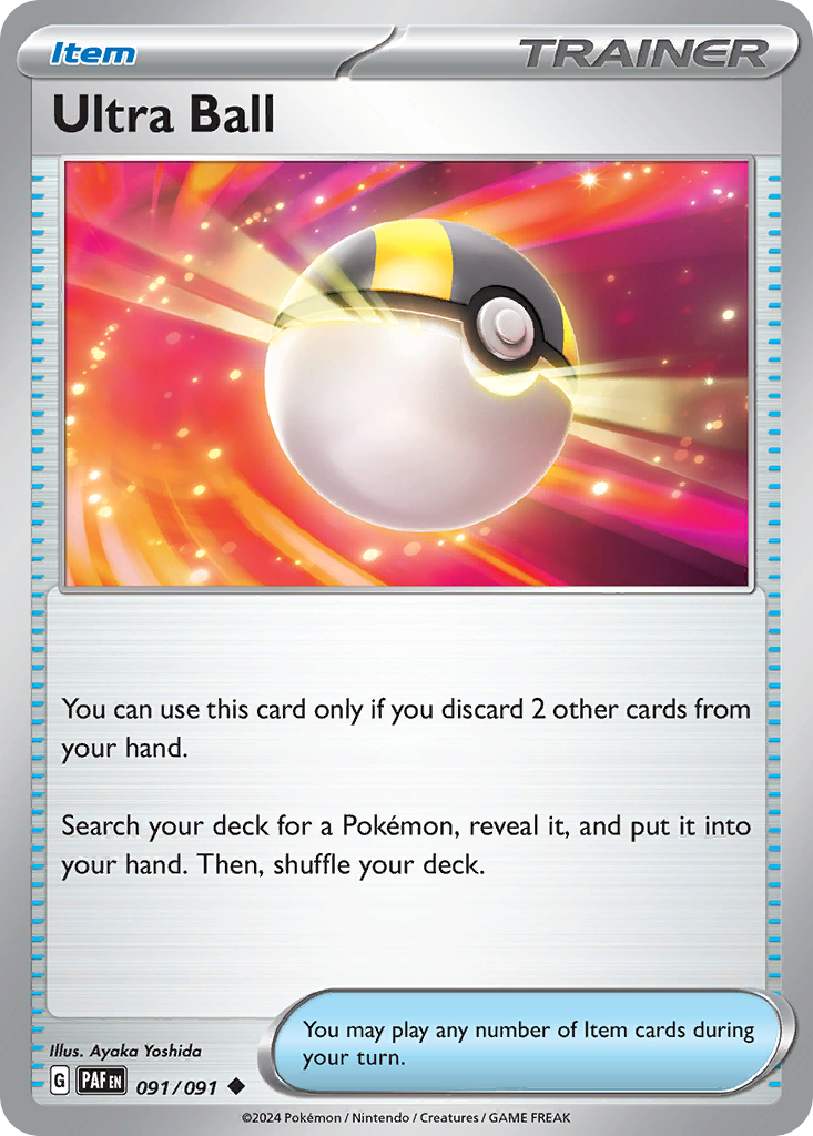 Carta Pokémon Ultra Ball de Paldean Fates #91