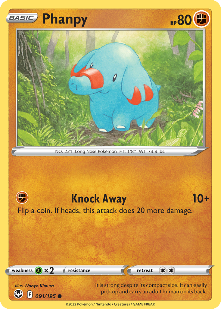 Phanpy - 91/195 - Silver Tempest SWSH12 - Common
