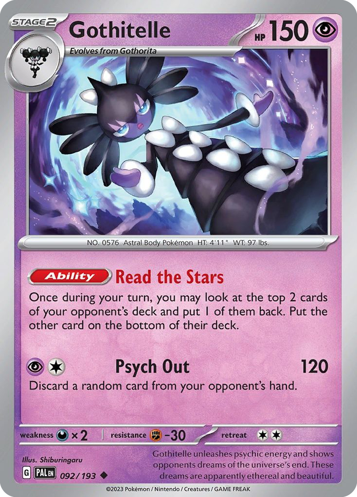 Gothitelle - 92/193 - Paldea Evolved SV2 - Uncommon