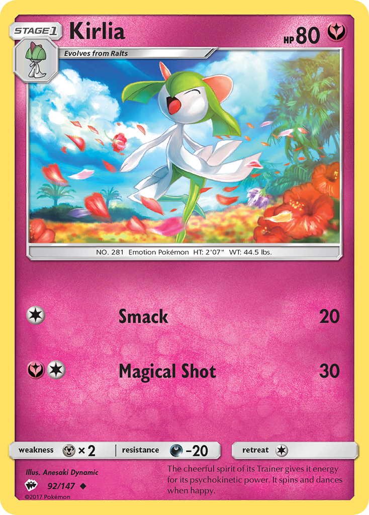 Kirlia - 92/147 - Burning Shadows SM3 - Uncommon