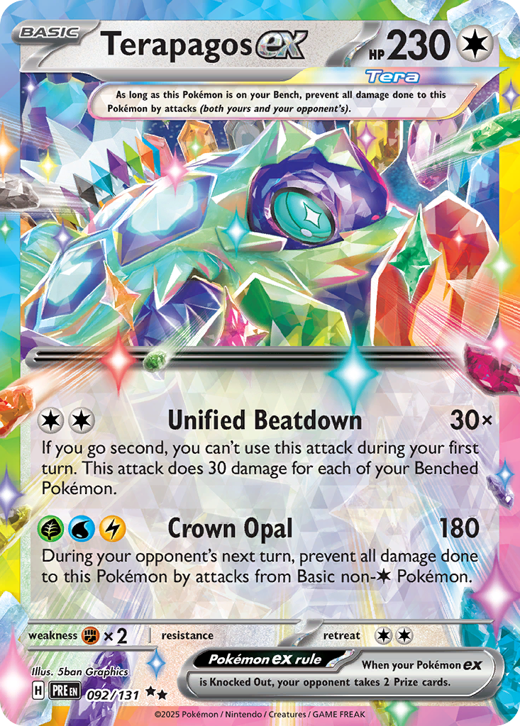 Carta Pokémon Terapagos ex de Prismatic Evolutions #92