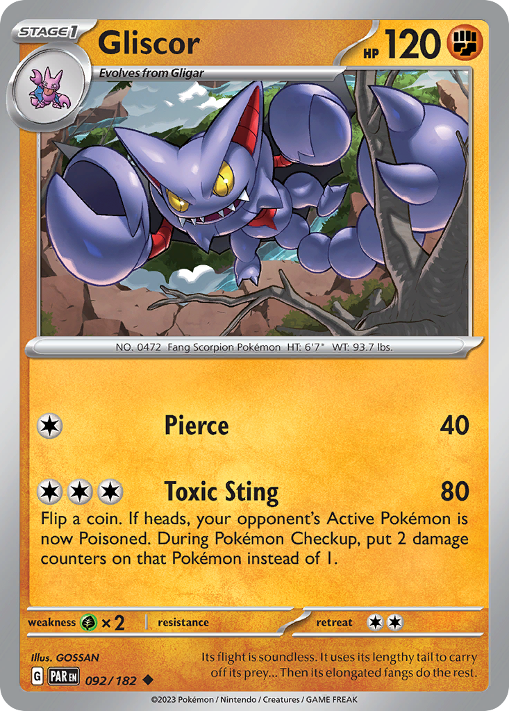 Gliscor - 92/182 - Paradox Rift SV4 - Uncommon