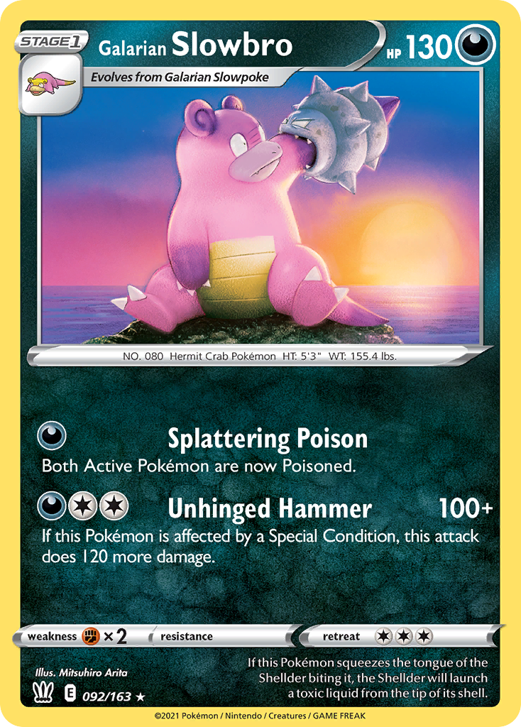 Galarian Slowbro - 92/163 - Battle Styles SWSH5 - Rare