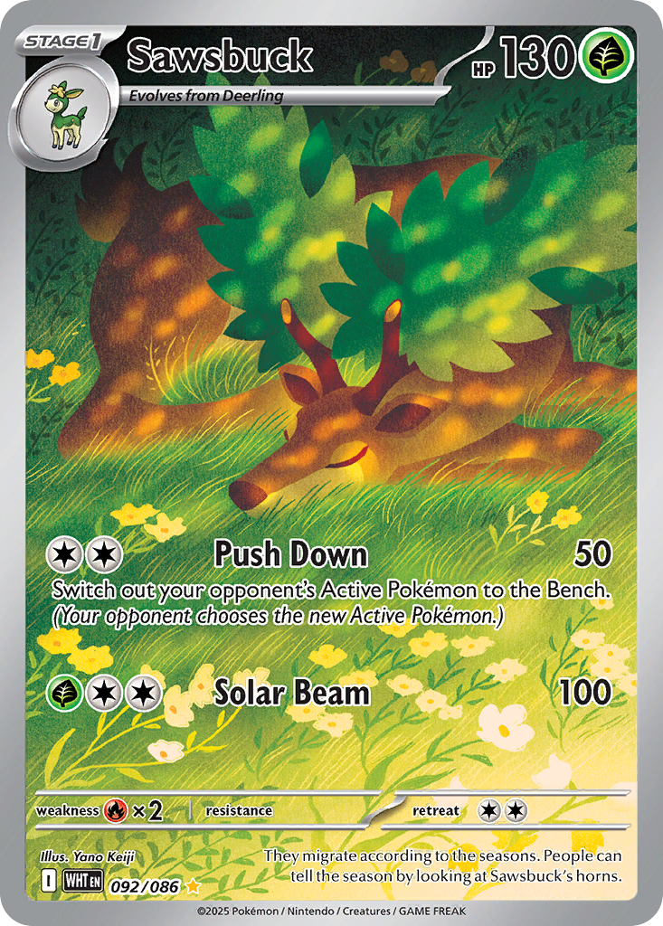 Sawsbuck - 92/86 - White Flare RSV10PT5 - Illustration Rare