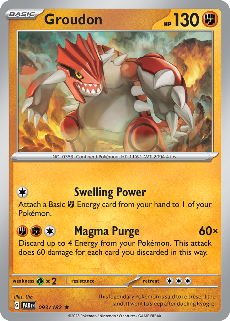 Groudon - 93/182 - Paradox Rift SV4 - Rare