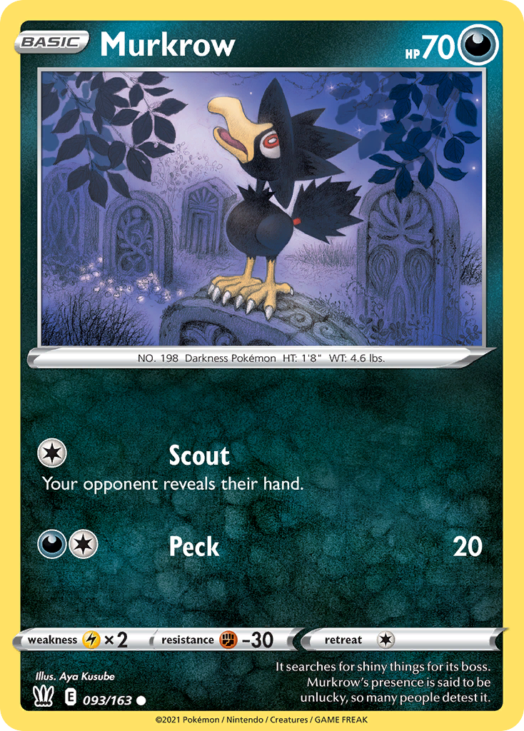 Murkrow - 93/163 - Battle Styles SWSH5 - Common