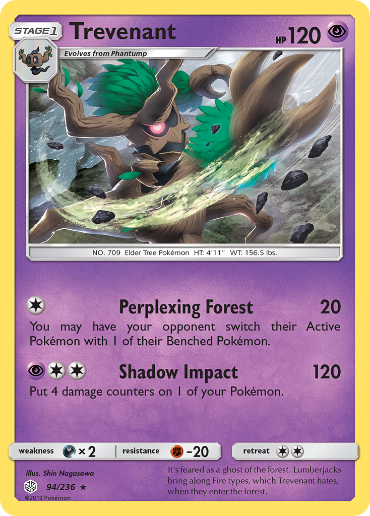 Trevenant - 94/236 - Cosmic Eclipse SM12 - Rare
