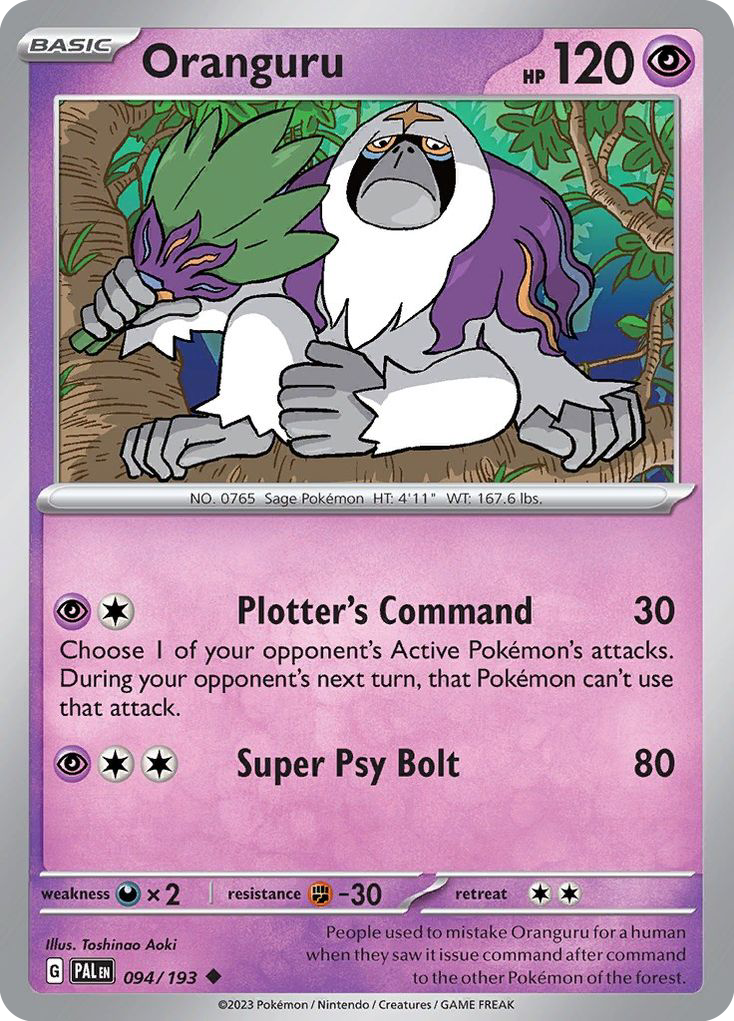 Oranguru - 94/193 - Paldea Evolved SV2 - Uncommon