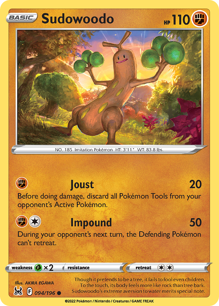 Sudowoodo - 94/196 - Lost Origin SWSH11 - Common