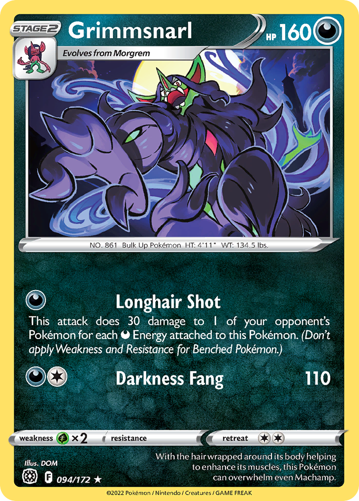 Grimmsnarl - 94/172 - Brilliant Stars SWSH9 - Rare