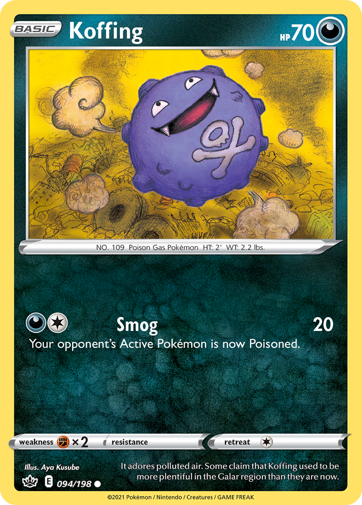 Koffing - 94/198 - Chilling Reign SWSH6 - Common