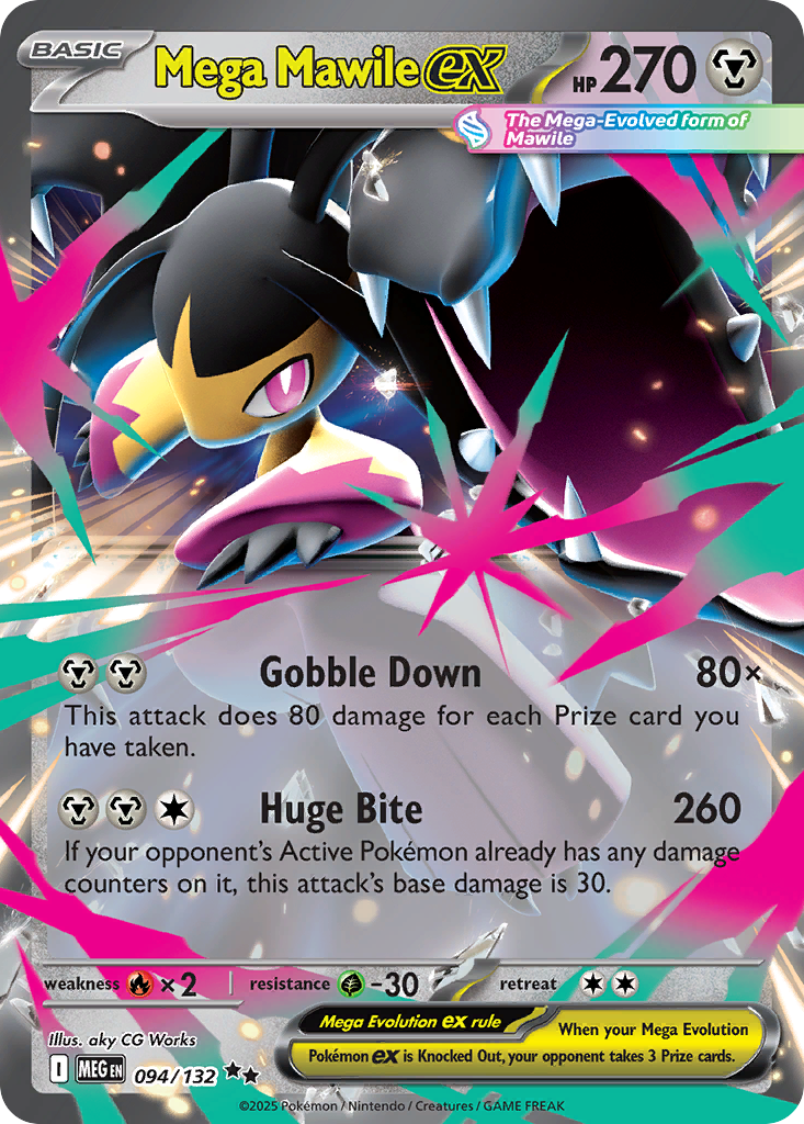 Mega Mawile ex - 94/132 - Mega Evolution ME1 - Double Rare