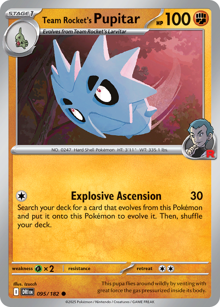 Team Rocket's Pupitar - 95/182 - Destined Rivals SV10 - Common