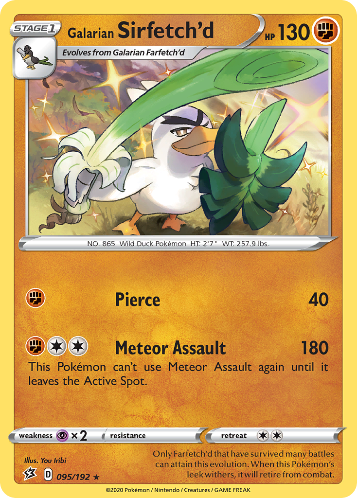 Galarian Sirfetch'd - 95/192 - Rebel Clash SWSH2 - Rare Holo
