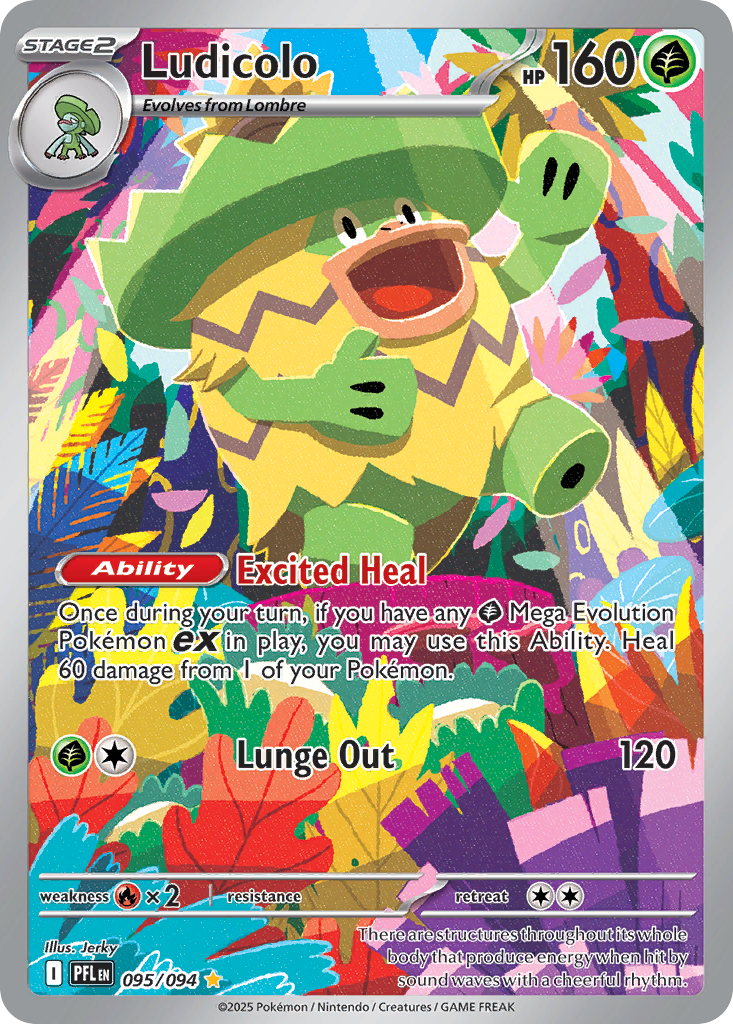 Ludicolo - 95/94 - Phantasmal Flames ME2 - Illustration Rare