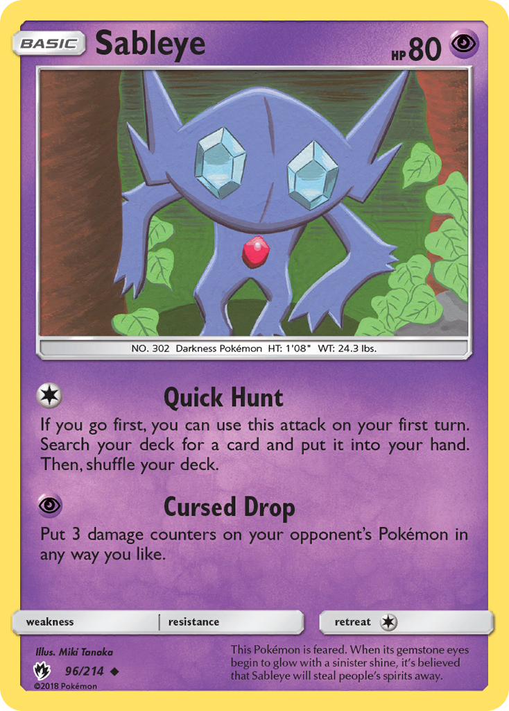 Sableye - 96/214 - Lost Thunder SM8 - Uncommon