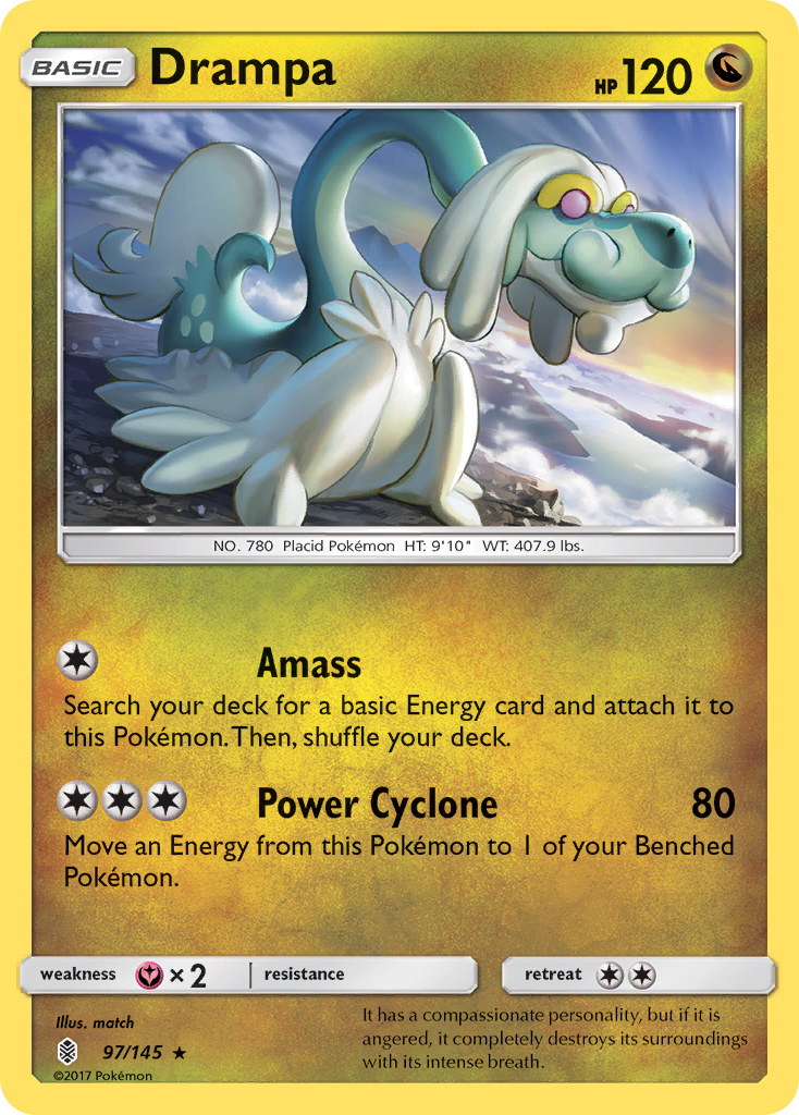 Drampa - 97/145 - Guardians Rising SM2 - Rare Holo