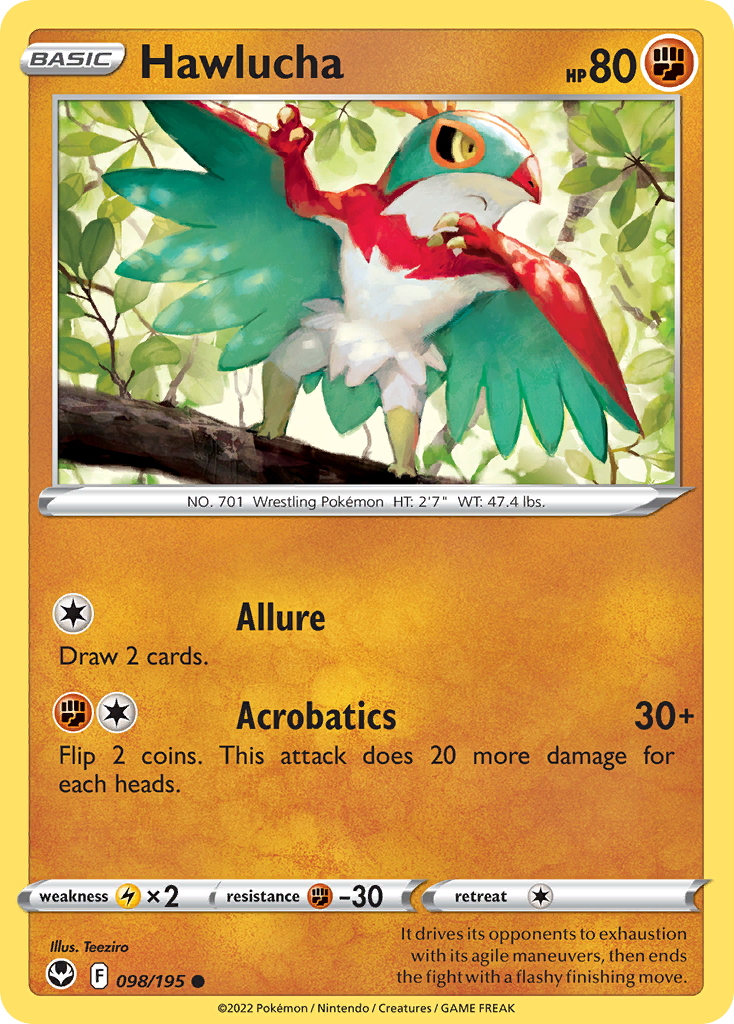 Hawlucha - 98/195 - Silver Tempest SWSH12 - Common