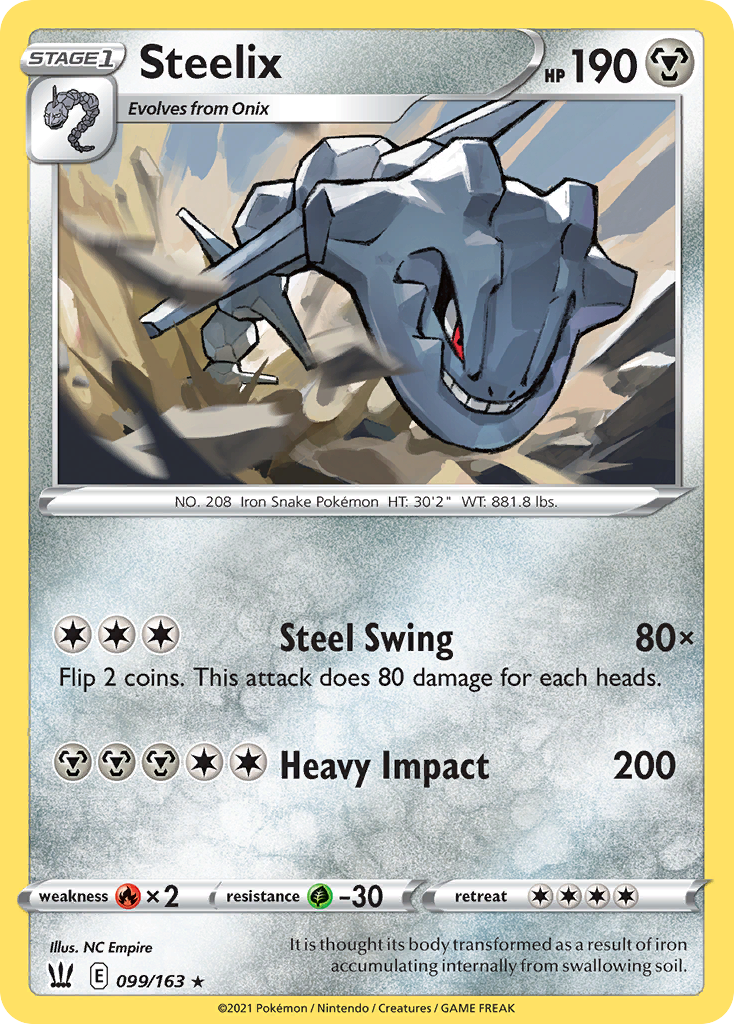 Steelix - 99/163 - Battle Styles SWSH5 - Rare Holo