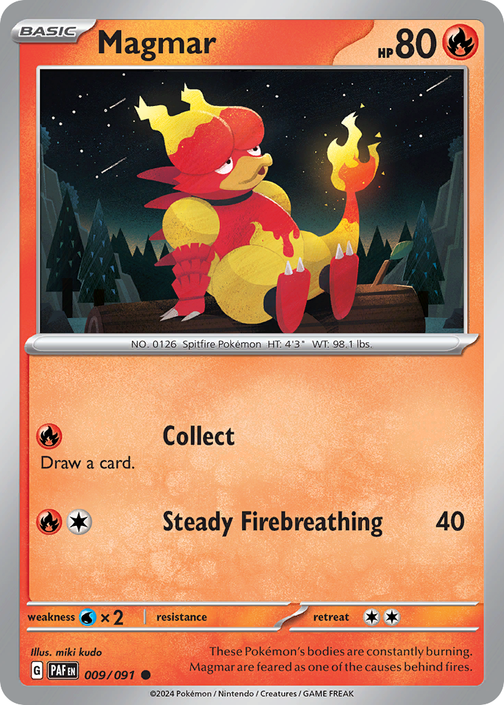 Magmar - 9/91 - Paldean Fates SV4PT5 - Common