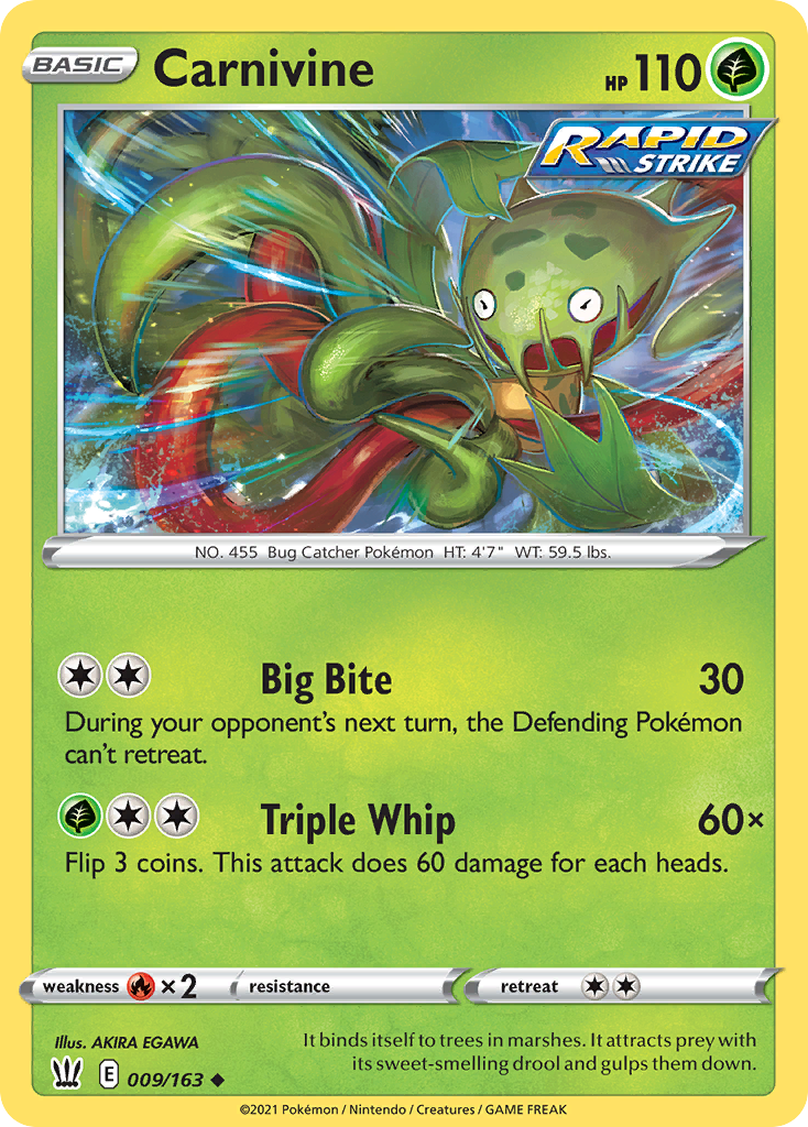 Carnivine - 9/163 - Battle Styles SWSH5 - Uncommon