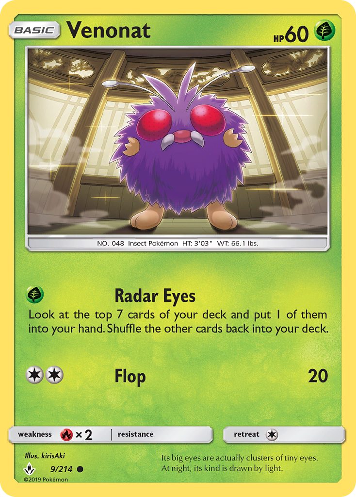 Venonat - 9/214 - Unbroken Bonds SM10 - Common