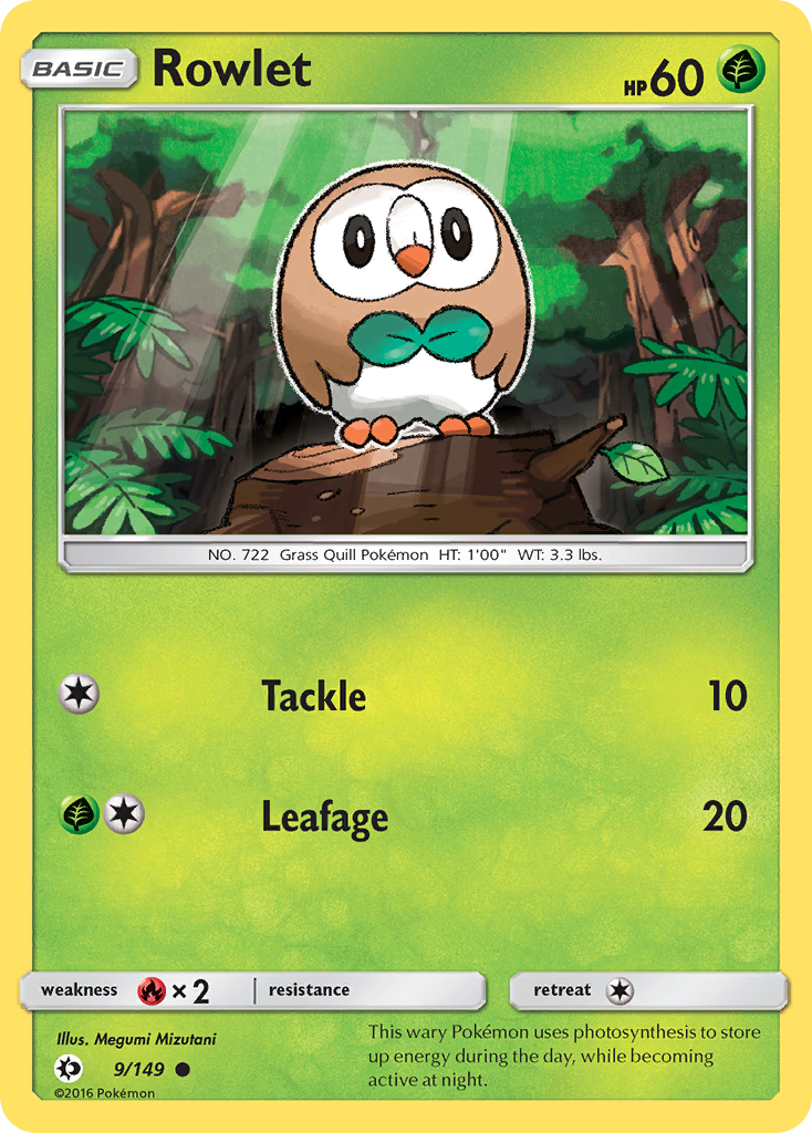 Rowlet - 9/149 - Sun & Moon SM1 - Common