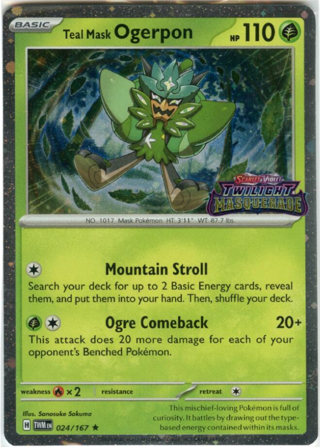 Teal Mask Ogerpon - 024/167 - STAMPED Scarlet & Violet Promos SVP - Promo
