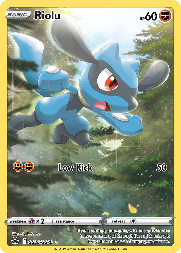Riolu - GG26/70 - Crown Zenith Galarian Gallery SWSH12PT5GG - Trainer Gallery Rare Holo