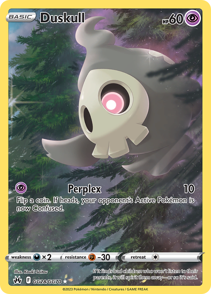 Duskull - GG28/70 - Crown Zenith Galarian Gallery SWSH12PT5GG - Trainer Gallery Rare Holo