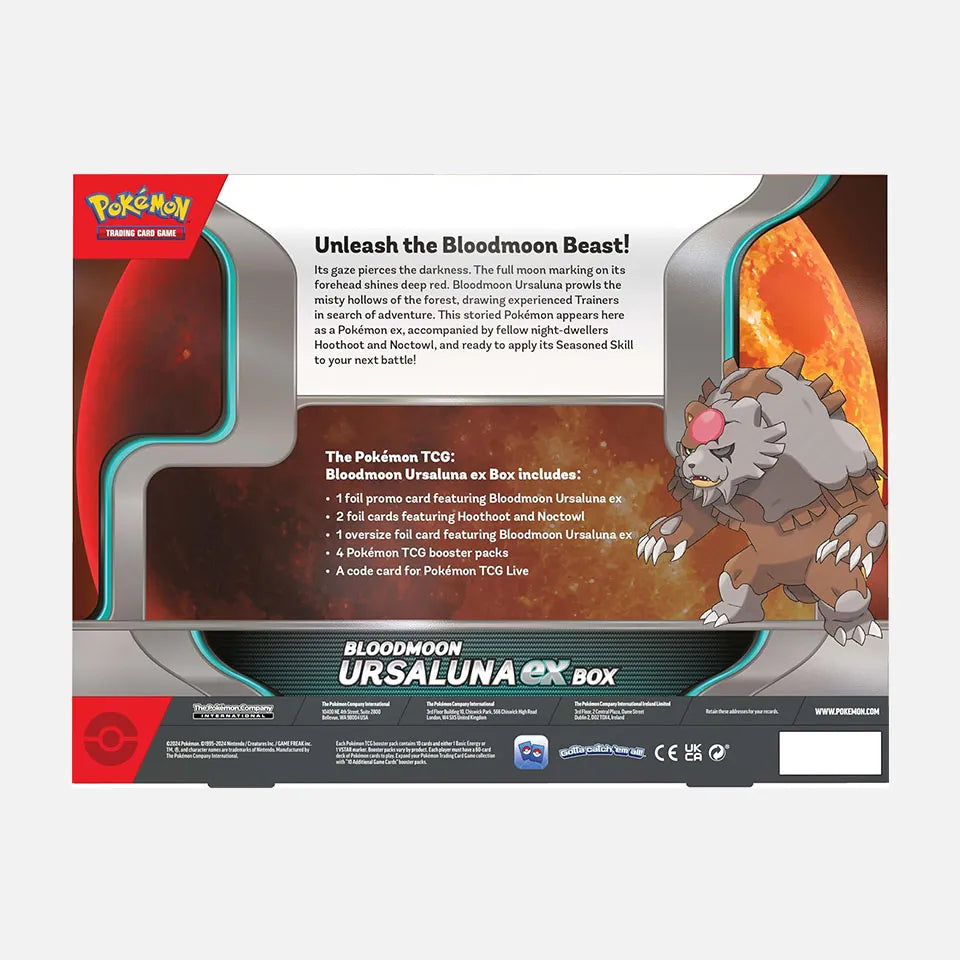 Pokemon TCG: Bloodmoon Ursaluna EX Box INGLES (Scarlet & Violet)