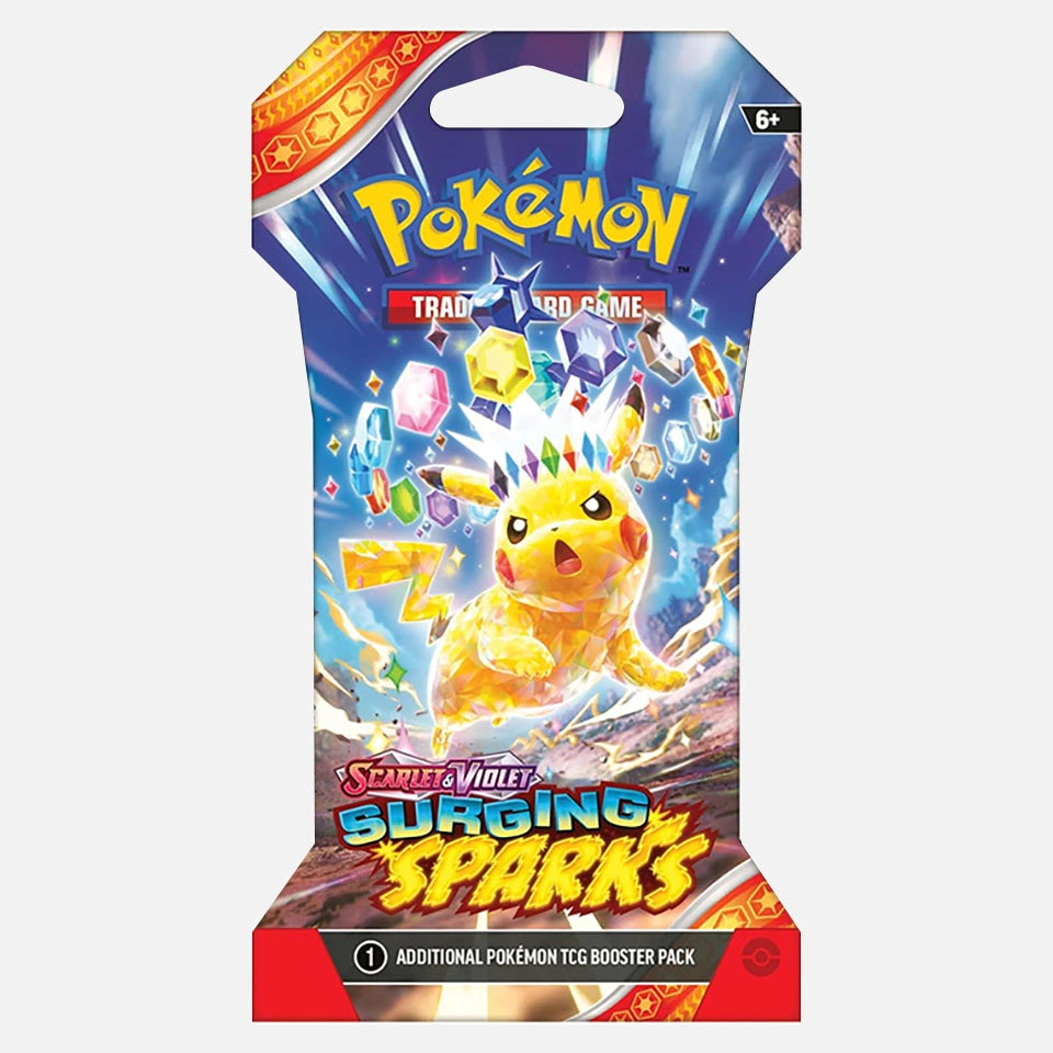 Pokemon TCG: Surging Sparks- Sleeved Booster Pack ESPAÑOL (Scarlet & Violet)