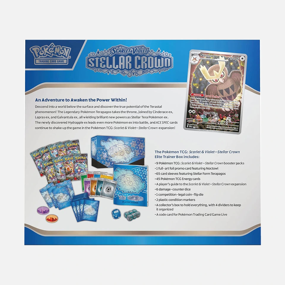 Pokemon TCG: Stellar Crown - Elite Trainer Box (Scarlet & Violet) INGLES