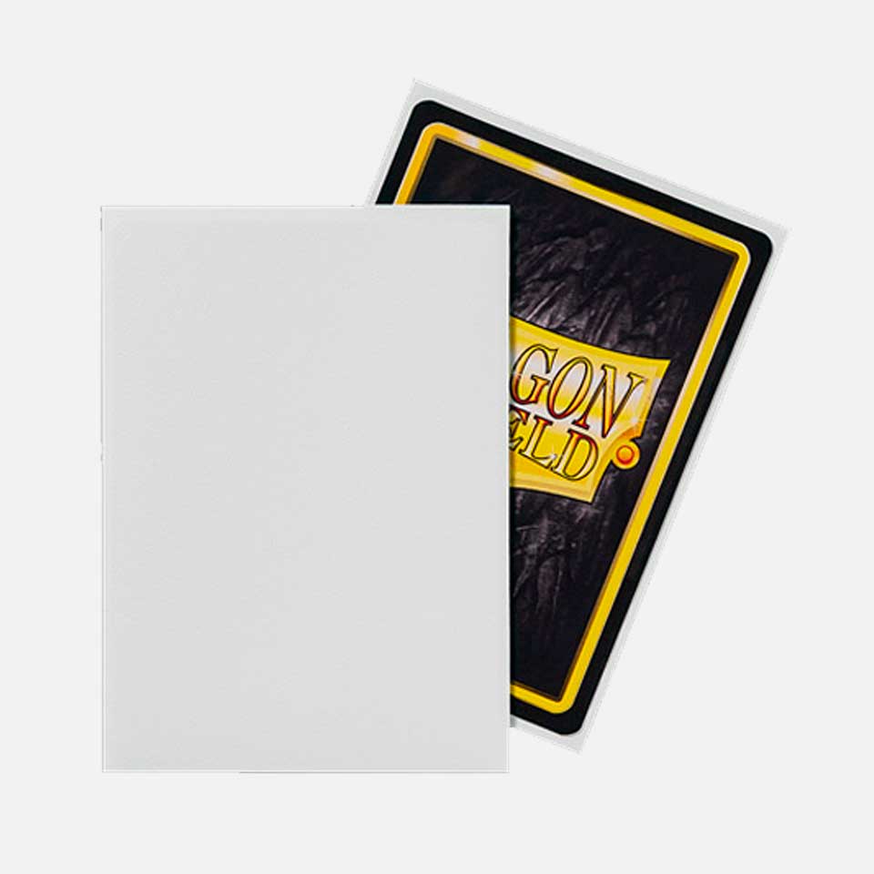 Protectores Dragon Shield Sleeves: Standard - Matte Blanco (100 Fundas)