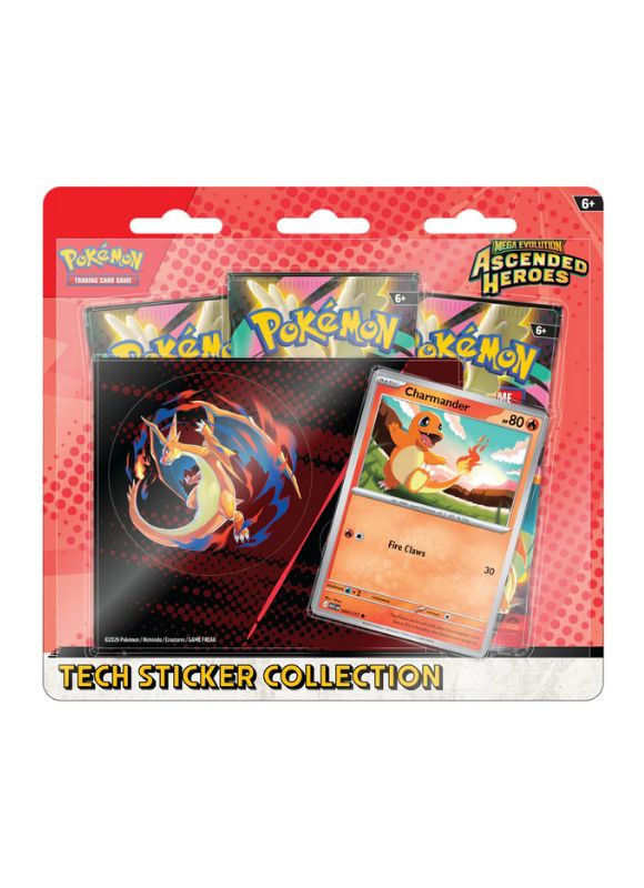 Pokémon TCG Mega Evolution-Ascended Heroes Tech Sticker Collection With Promo Card, Sticker Sheet & 3