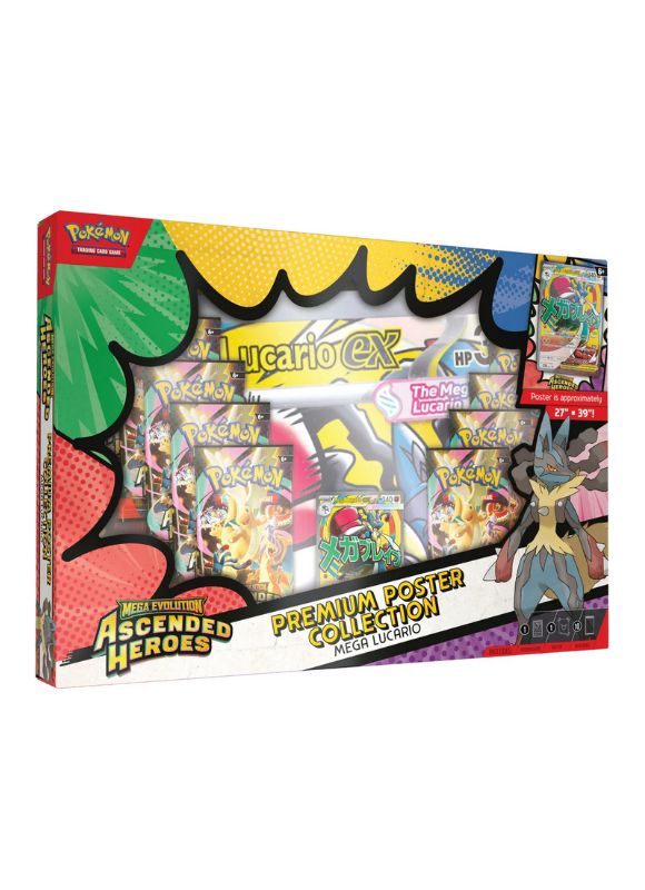 (RESERVA 20/03/26) Pokemon TCG: Lucario Premium Poster Collection - Ascended Heroes (Mega Evolution)