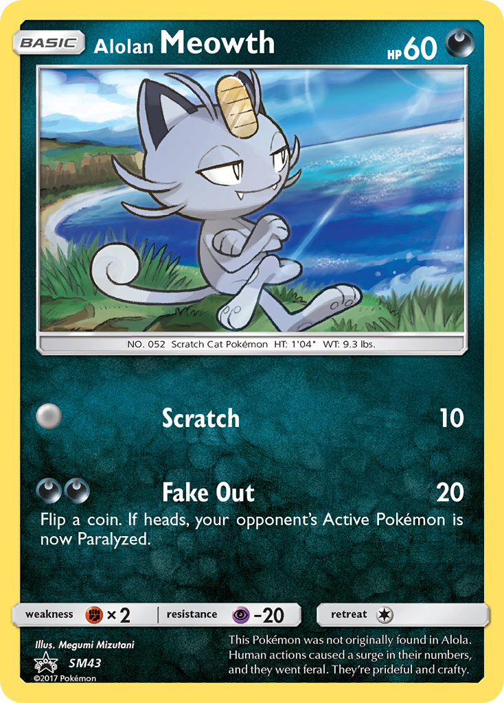 Alolan Meowth - SM43/248 - SM Black Star Promos SMP - Promo
