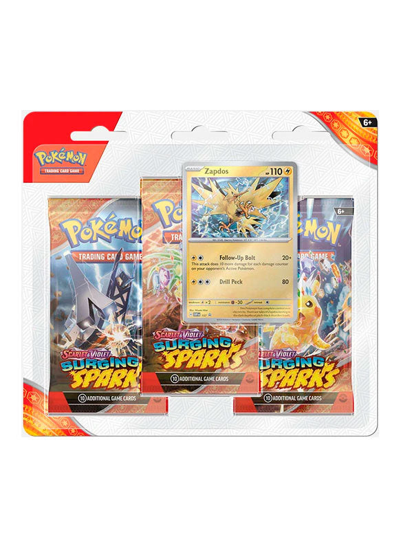 Pokemon TCG: Surging Sparks 3 Booster Blister ESPAÑOL (Scarlet & Violet)