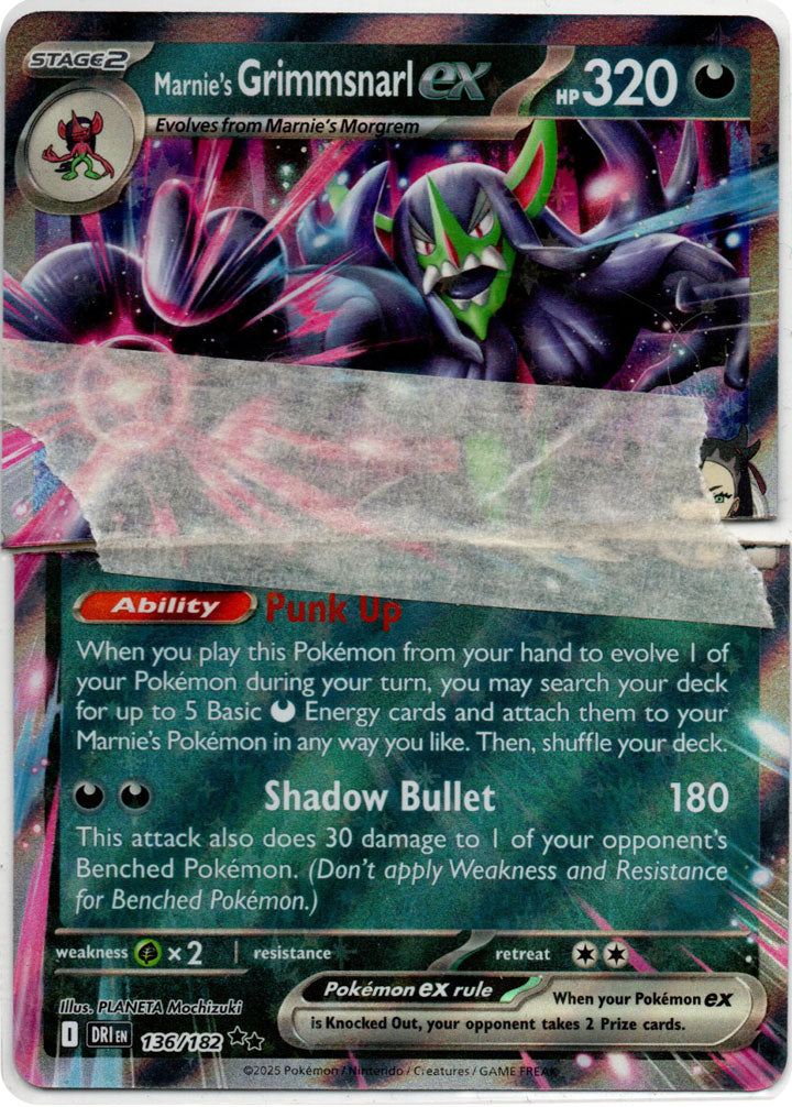 Marnie's Grimmsnarl ex (ROTA) - 136/182 - Destined Rivals SV10 - Double Rare
