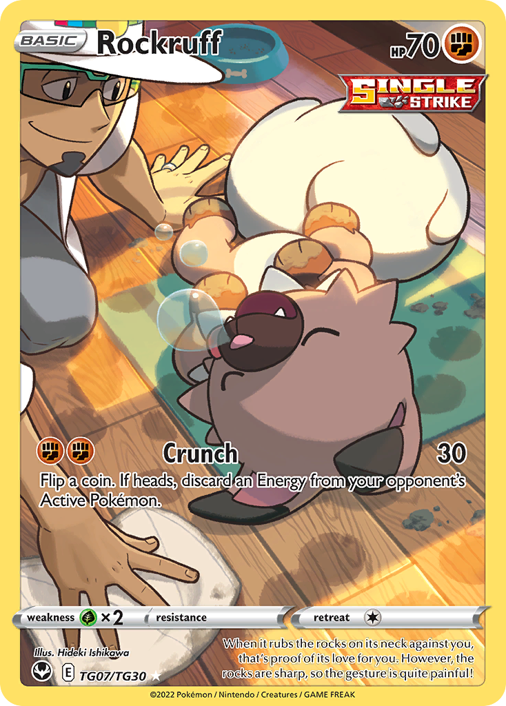 Rockruff - TG07/30 - Silver Tempest Trainer Gallery SWSH12TG - Trainer Gallery Rare Holo