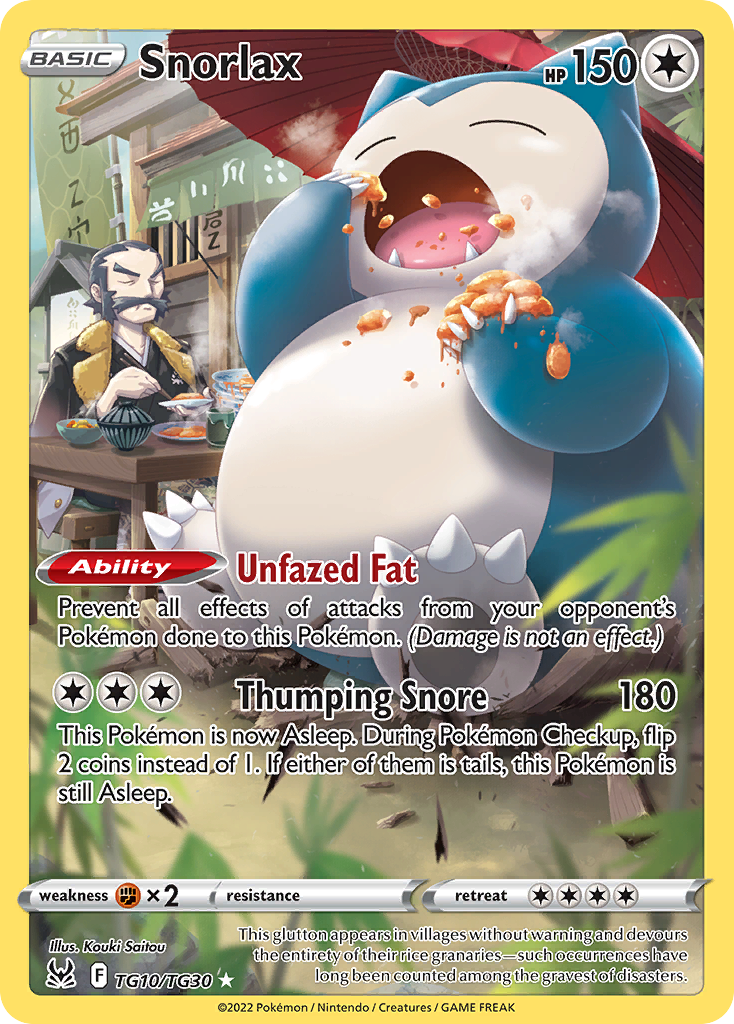 Snorlax - TG10/30 - Lost Origin Trainer Gallery SWSH11TG - Trainer Gallery Rare Holo