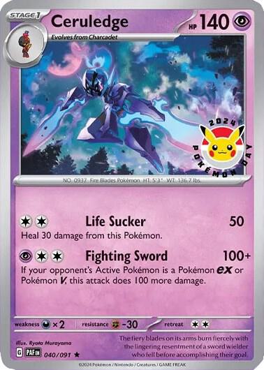 Ceruledge - 040/091 - ESPAÑOL STAMPED Pokemon Day 2024 Promos SVP - Promo